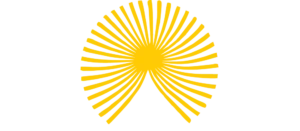 A free-form gold starburst image that is part of the Life Temple logo.