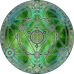 A Green Rune Geometry Esoteric Illustration That Symbolizes The Life Temple Mission